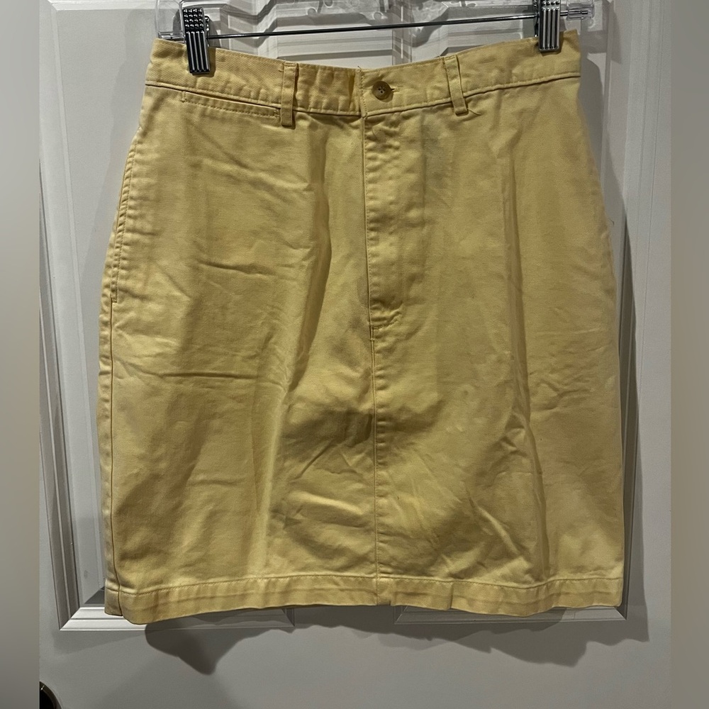 Banana Republic Yellow Pencil Skirt Size 10